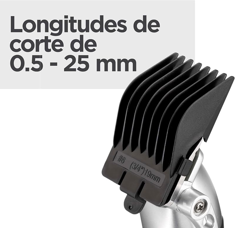 Cortapelos Lithium Power, Inalámbrico, Batería de litio, Carga rápida, Cuchillas de acero japonés