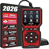 OBD2 Scanner Diagnostic Tool, Check Engine Code Reader OBD2 Scanner with Reset, Mode 6, Mode 8 & I/M Readiness, Auto Check Engine Light Car Diagnostic Scan Tool for All OBDII Car Since 1996