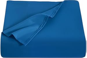 NTBAY Twin Flat Sheet Only - Brushed Microfiber Flat Sheet - Soft, Wrinkle-Free, Fade-Resistant, Stain-Resistant, Top Sheet, Hotel Quality Flat Bed Sheet, Royal Blue