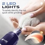 PETPROVED Dog Nail Grinder Silent Electric Pet Nail Trimmer with 2 Heads view 4