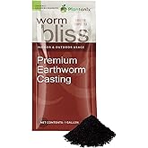 Worm Bliss (1 Gallon) - Organic Worm Castings for Plants - OMRI-Listed Earthworm Castings Worm Fertilizer - Worm Castings Organic Fertilizer for Plants, Potting Soil, Garden Soil, & Seed Starter Soil