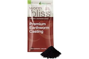 PLANTONIX Worm Bliss (1 Gallon) - Organic Worm Castings for Plants - OMRI-Listed Earthworm Castings Worm Fertilizer - Worm Castings Organic Fertilizer for Plants, Potting Soil, Garden Soil, & Seed Starter Soil