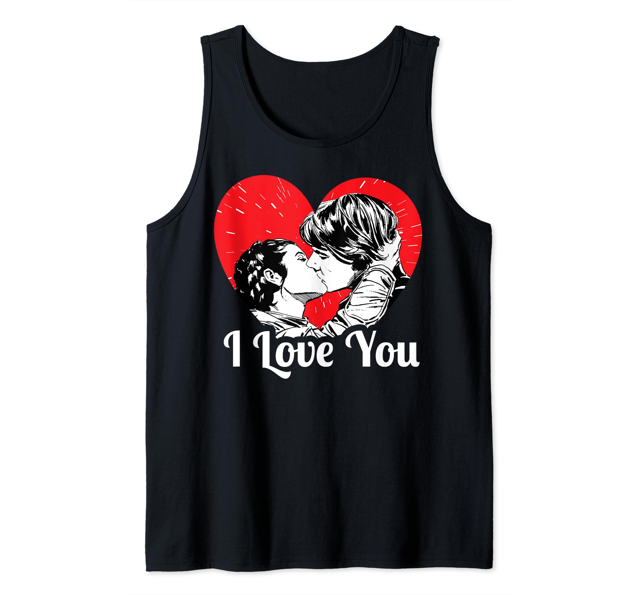 Star Wars Han Leia Heartfelt I LOVE YOU Kiss Tank Top