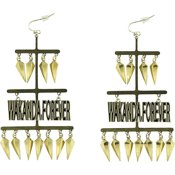 MARVEL STUDIOS BLACK PANTHER アクセサリーセット Amazon.com: Marvel Black Panther Wakanda Forever Stud