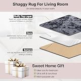 Aspire Homeware Dark Grey Rug 80x150 cm Non Slip Shaggy Thick Pile view 2