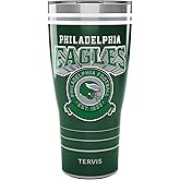 Tervis Traveler NFL Philadelphia Eagles - Vintage Triple Walled Insulated Tumbler Travel Cup Keeps Drinks Cold & Hot, 30oz, Stainless Steel