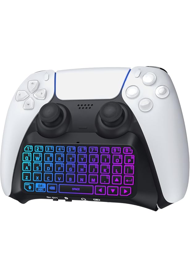 Amazon.com: MoKo Keyboard for PS5 Controller with Green Backlight