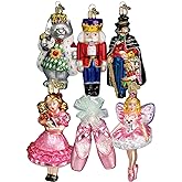 Old World Christmas Nutcracker Suite Keepsake Box Set Glass Blown Ornament for Christmas Tree, Handcrafted Holiday Decoration, Holiday Collection