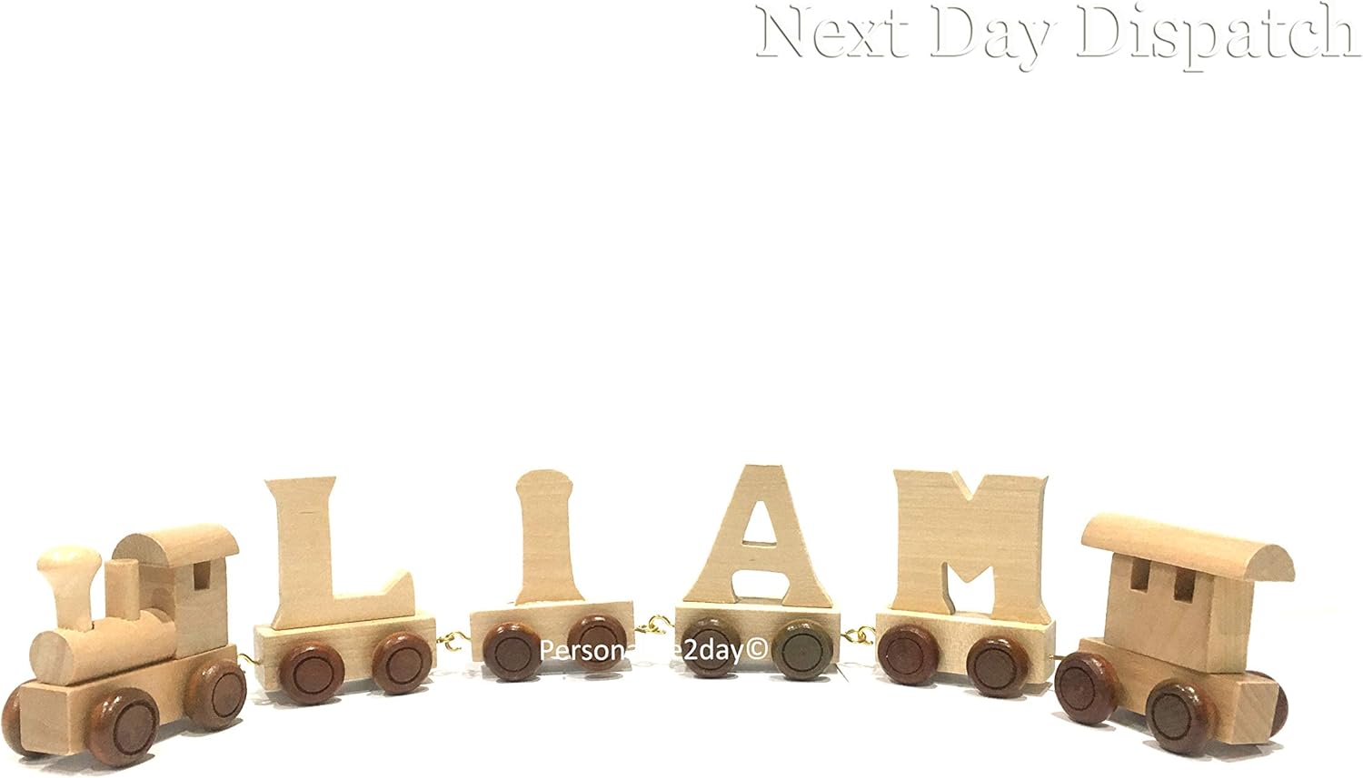 personalized wooden train