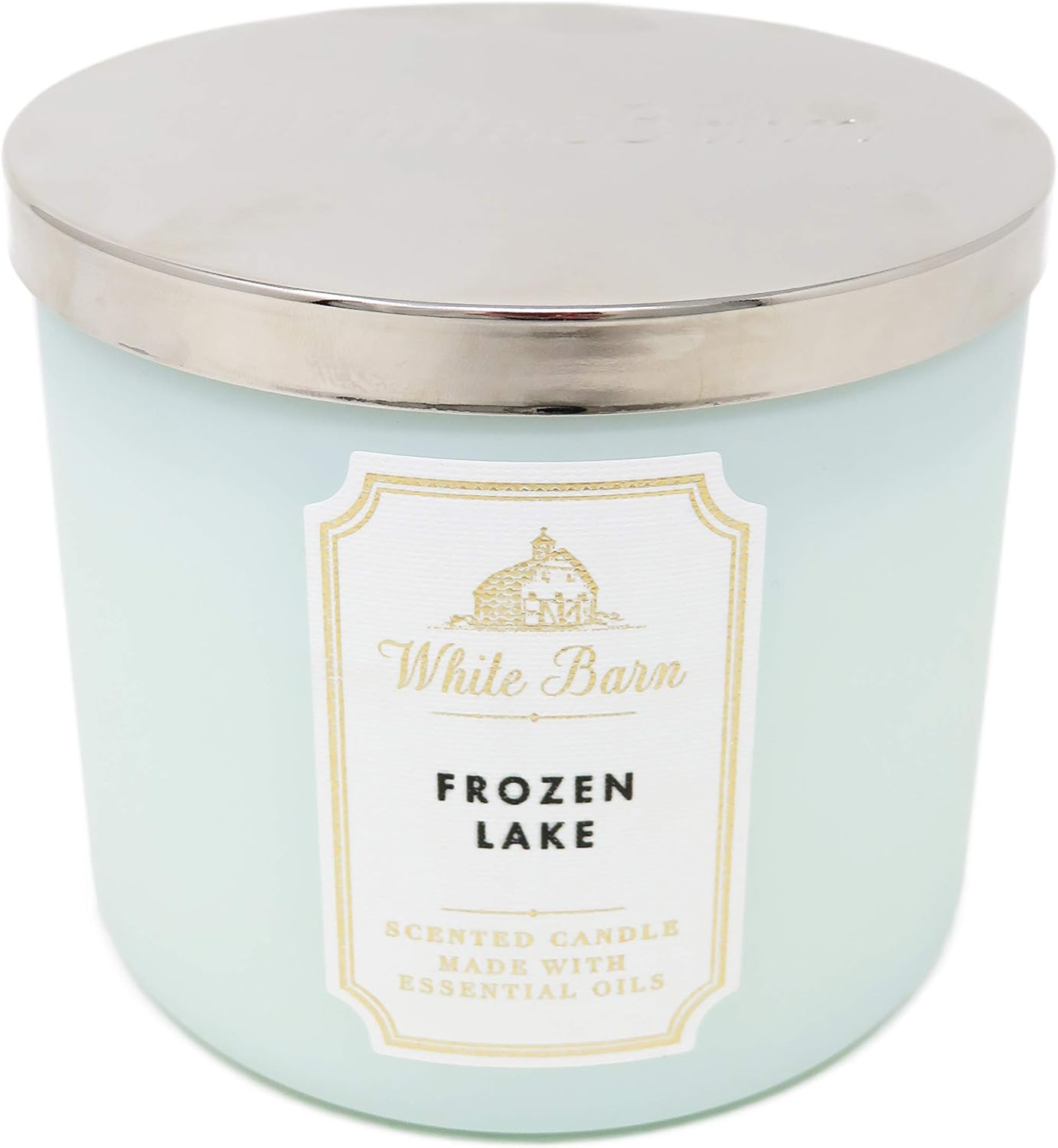 Amazon Com White Barn Bath And Body Works 3 Wick Scented Candle Frozen Lake 14 5 Ounce Home Kitchen
