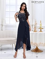 BeryLove Sequin Formal Dresses for Women Flutter