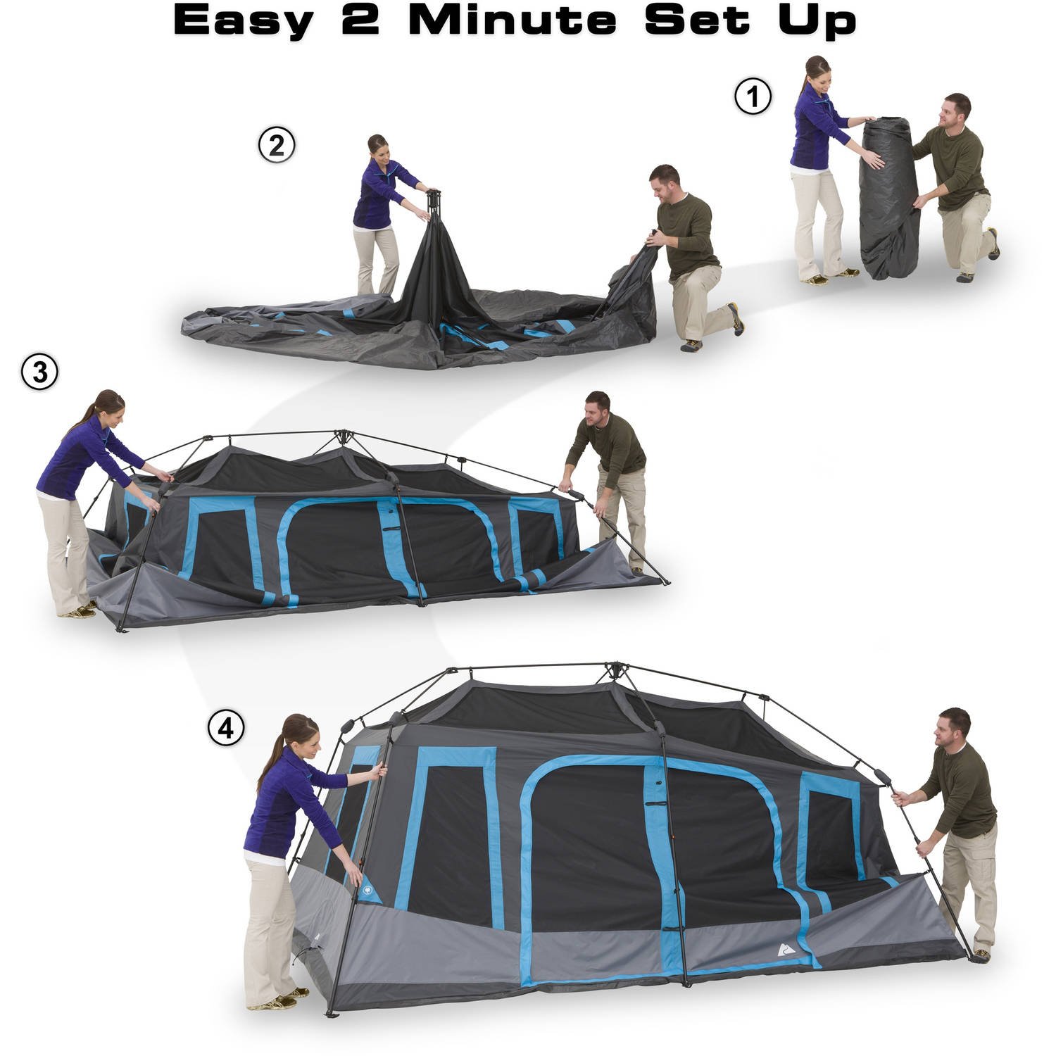 Ozark Trail 10 Person Dark Rest Instant Cabin Tent Buy Online In