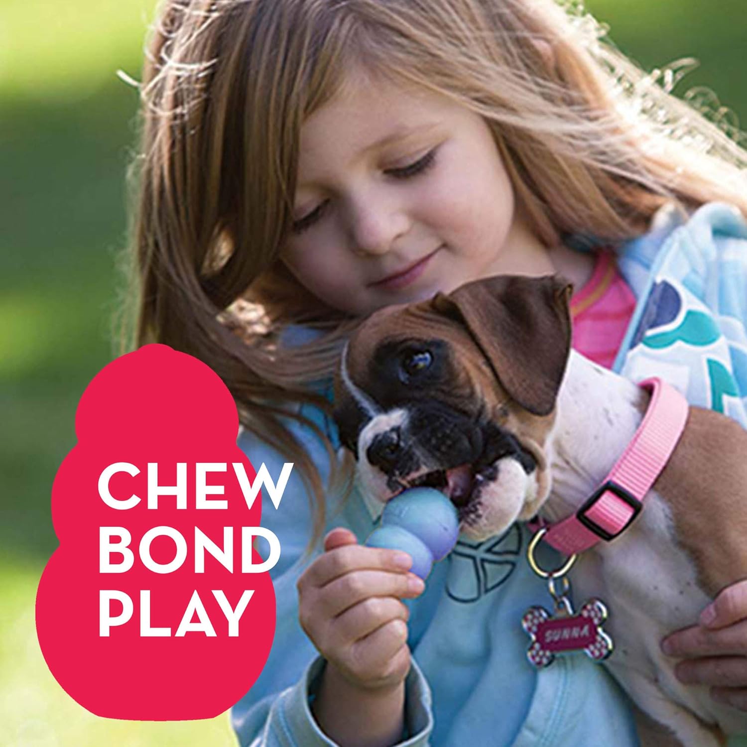 Pet Supplies : Pet Chew Toys : KONG KP24 Puppy Toy - Natural Teething Rubber - Fun to Chew, Chase and Fetch (Colors May Vary), 035585131214, Medium, Assorted Pink or Blue : 