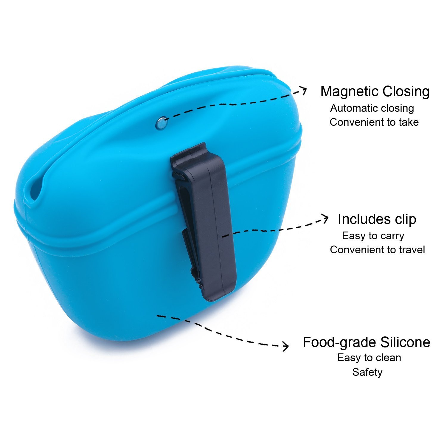 Dog Training Waist Bag Pet Treat Bag Touch Dog Pocket pouch Gift Bags for Dog food storage dry bag Carrier Lunch trash Bag for dogs Easy Open-Close Magnet Buckle Easily Carries Dog Snacks and Toys Bag