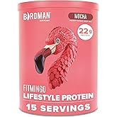 BIRDMAN Fitmingo Vegan Protein Powder with Inositol, Collagen Boosters, Hyaluronic Acid and Vitamins | Low Carb, Dairy Free, Low Calorie | 23g Plant Based Blueberry Protein Powder with Myo-Inositol