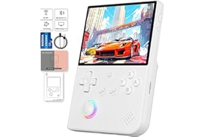 GiipGoop RG40XX V Handheld Game Consoles RG40XXV Retro Game Console Built-in 64G TF Card RG 40XXV Portable Gaming Console Linux 64-bit System Supports WiFi Bluetooth HDMI and TV Output White
