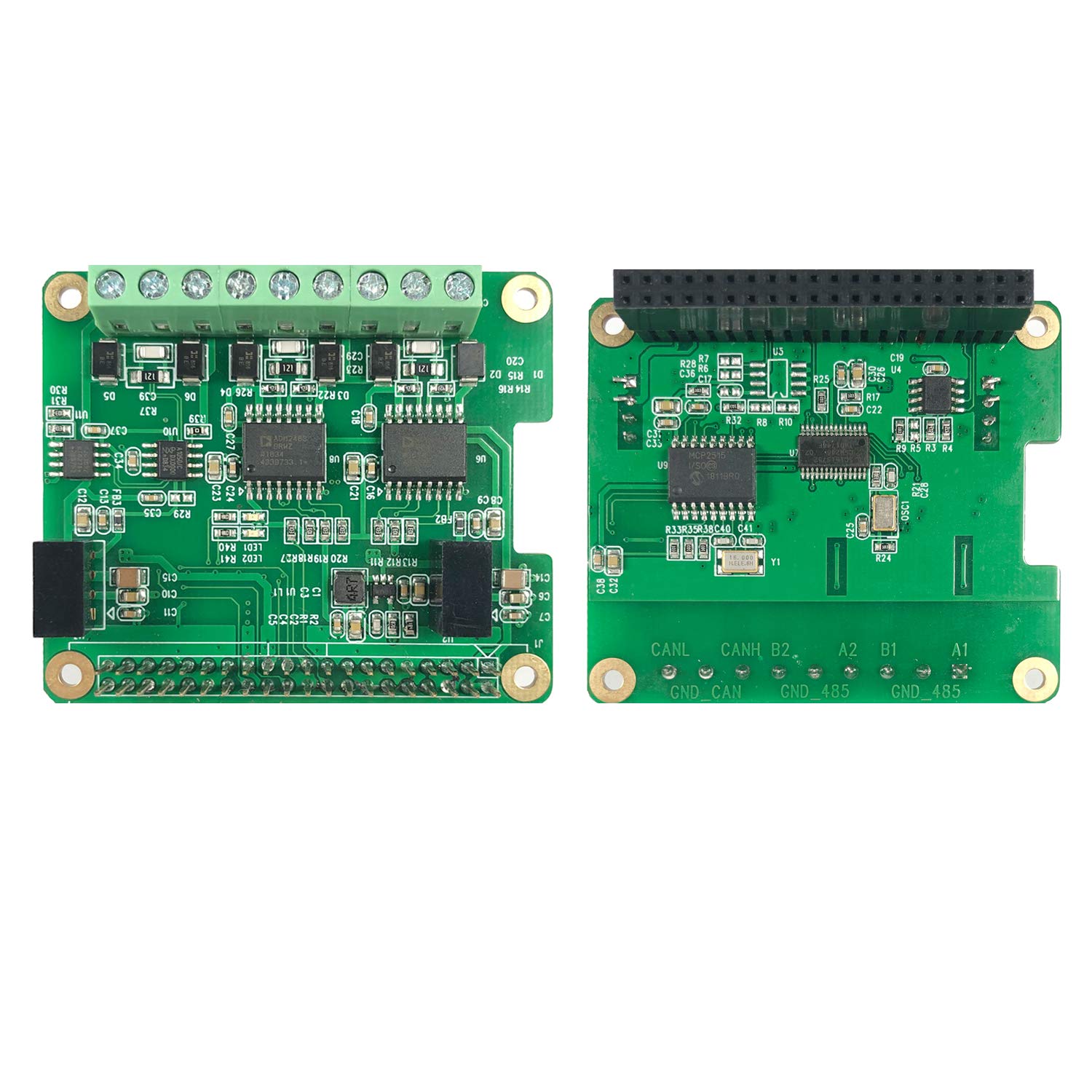 RS485 CAN HAT for Raspberry Pi Via SPI Onboard 1 x CAN Bus MCP2515 Transceiver 2 x RS485 Bus