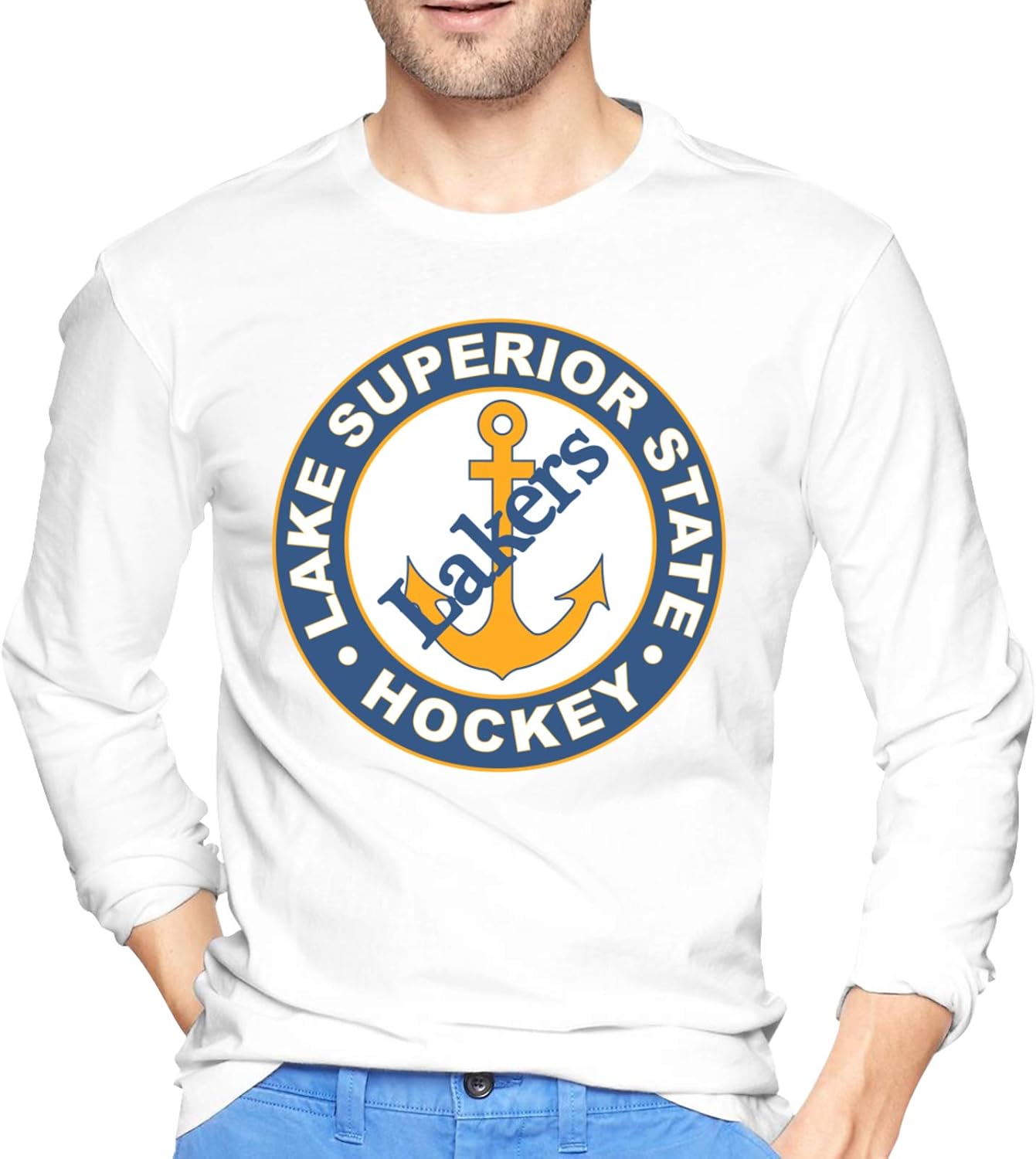 Lake Superior A State University Logo Men's Long Sleeve Tee