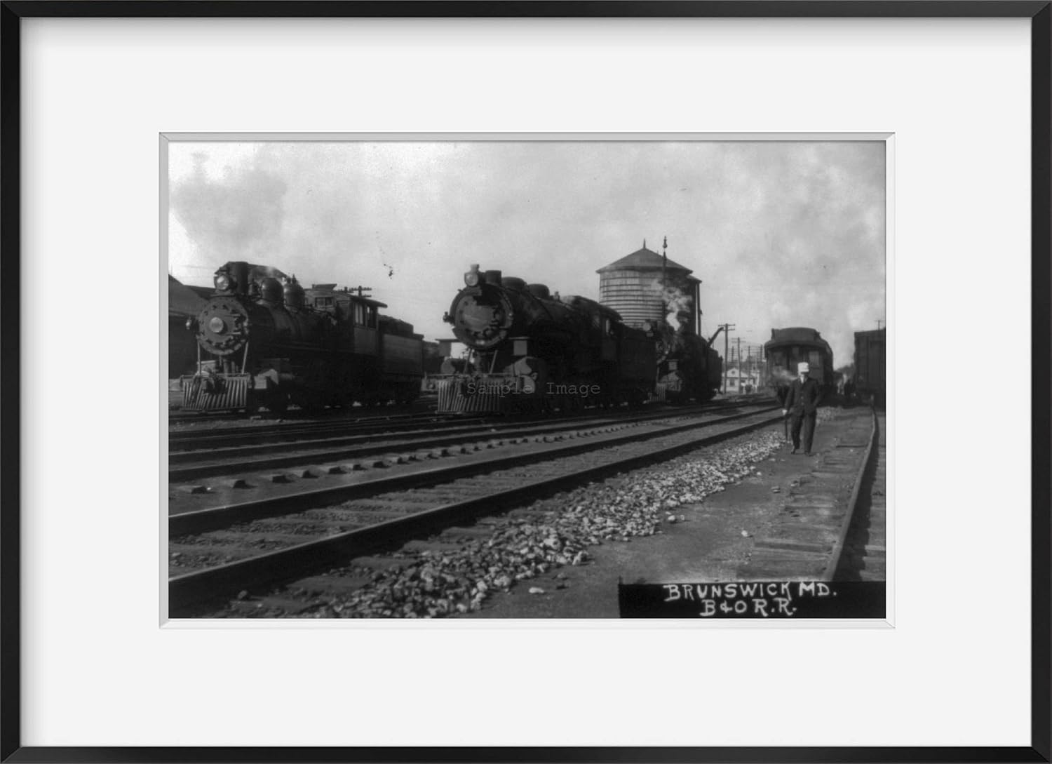 Photographs - INFINITE PHOTOGRAPHS Photo: Railroad Yard,Baltimore & Ohio Railroad Co,Brunswick,MD