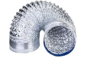 Dryer Vent Hose 7 Inch Aluminum Foil Flexible Duct 59 Inch Long Double Layer Stretchable BendableDryer Vent Duct Hose for Ven