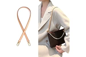 jiesinlov Genuine Vachetta Leather Replacement Bags Thin short Strap Shoulder Straps for Multi Pochette Boulogne pouchette Montaigne Accessories (Width:0.43in&Length:23.6in)