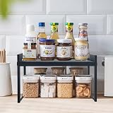 Goodsnetic Expandable Cabinet Shelf 13.8-26 in Black Heavy-Duty 22LBS view 5