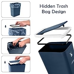 XPIY Trash Can with Lid, 2 Pack 4 Gallons/15 Liters