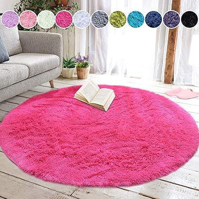 junovo Round Fluffy Soft Area Rugs for Kids Girls Ireland Ubuy