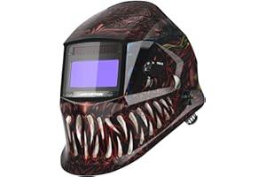 ARCCAPTAIN Welding Helmet Auto Darkening, 1/1/1/1 True Color Welding Hood, 4 Arc Sensor 1/25000s Response Time Solar Powered 