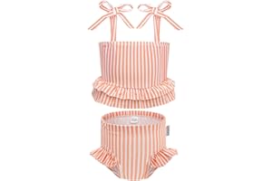 ALVA Baby Girls Swimsuit Two Piece Bikini Sets Toddler Ruffle Bathing Suit Beach Pool Swimming Lesson