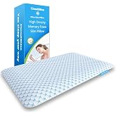 CloudBliss Thin Memory Foam Pillows, Reversible Design, 2.75", Standard | Neck Support, Breathable, Supportive, For Side, Back &amp; Stomach Sleeper Pillow, Machine Washable Cover, All-Season Comfort