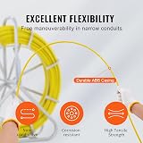VEVOR 425ft Fiberglass Fish Tape 1/4in Wire Puller Cable Rodder Steel Reel view 3