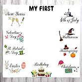 LYLYCTY Baby Memory Blanket - My First Easter & Christmas Unisex Swaddle Milestone Blanket, 48x40 Inches