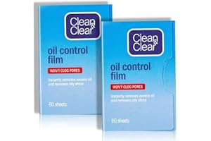 SCOTCH-BRITE Oil Control Film Replacment for Clean & Clear Oil-Absorbing Sheets,2 Pack(total 120sheets)Oil Blotting Sheets For Face,9%Larger Makeup Friendly High-performance Handy Face Blotting Paper for Oily Skin