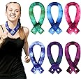 Xuhal 6 Pieces Cooling Bandana with Button Neck Cooler Ice Cool Scarf for Women Summer