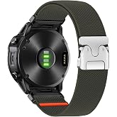 SUGARJAR Nylon Bands Compatible with COROS VERTIX 2/2S Adjustable Sport Replacement Straps for Women Men