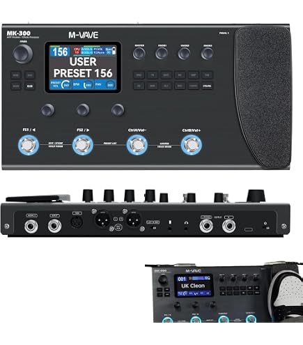 M-VAVE MK-300 Processador de Efeitos para Guitarra - Modelagem