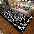 KRTGOOD Moon Phase Area Rug 3x5 Lunar Tarot Astrology Rugs for Bedroom Boho Celestial Mat
