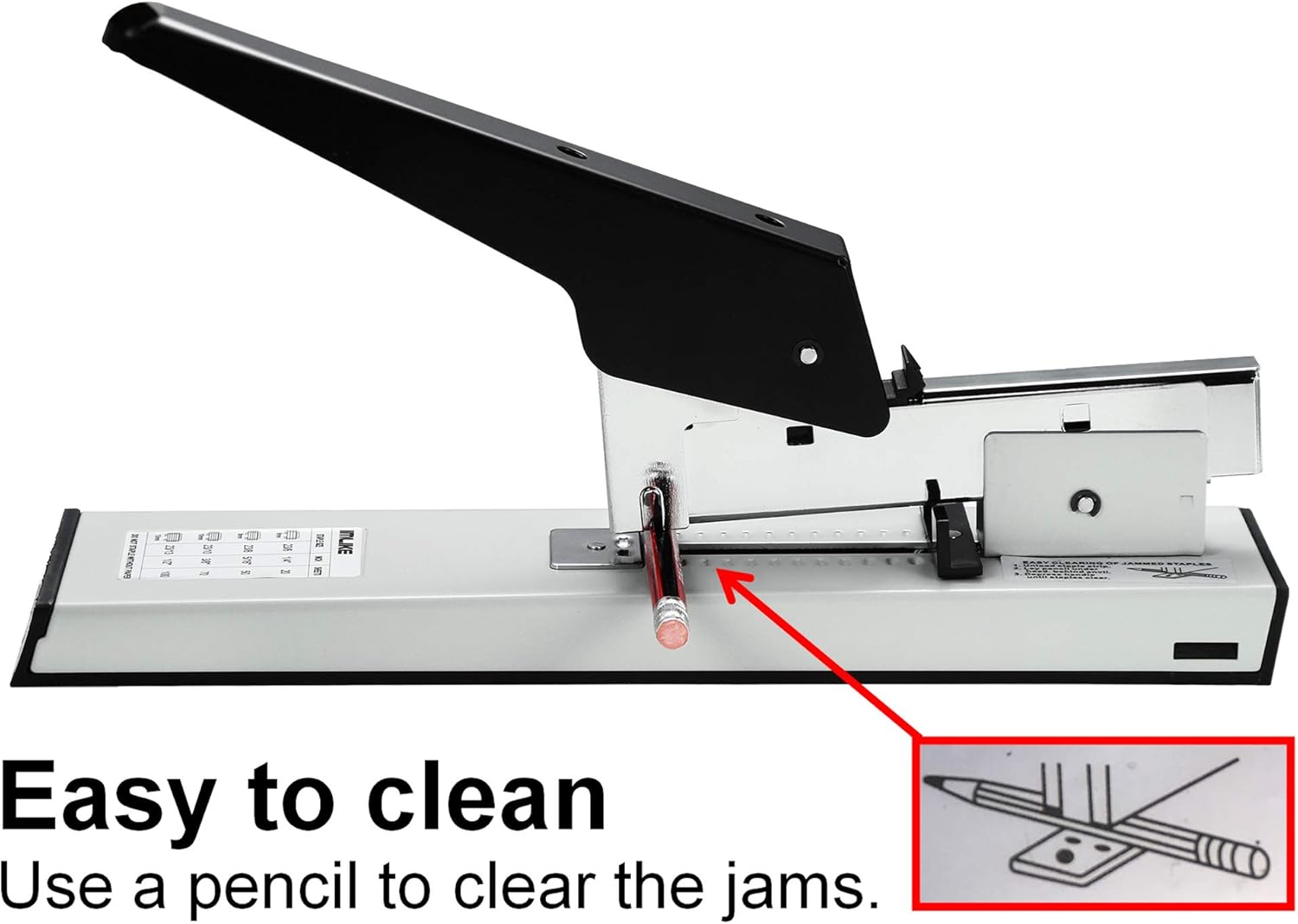 IMLIKE Heavy Duty Stapler with 2000 Staples: 100 Sheets High Capacity Office Stapler, Manual Big Stapler, Metal Large Stapler for Paper Binding, Include 23/8 & 23/13 Staples Each 1000PCS : Office Products