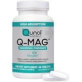 Qunol Magnesium L-Threonate Tablet, 2000mg of Magtein, Vegetarian, 60ct | Supports Cognitive Performance,Working Memory &amp; Productivity, Mental Alertness, Restful Sleep,Healthy Stress Response Non-GMO