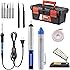 Soldering Iron Kit, Including 60W Temperature Control Soldering Iron with ON/OFF Switch, Tips, Solder Sucker, Desoldering Wick, Solder Wire, Anti-static Tweezers and Stand with Cleaning Sponge