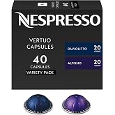 Nespresso Vertuo, Espresso, Bold Variety Pack, Mixed Roast, 40-Count Pods | Mixed-Roast Coffee Capsules, Bold, creamy, full-bodied espresso assortment