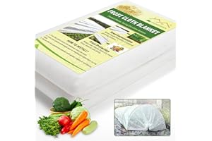 ENONGARDEN 10FT x 50FT Plant Covers Freeze Protection 1.1 oz/yd Greenhouse Cover and Frost Blankets for Vegetable Reusable Fl