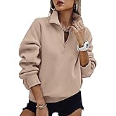 PRETTYGARDEN Womens Half Zip Oversized Sweatshirts Fleece Hoodies 2026 Trendy Long Sleeve Pullover Tops Y2k Spring Outfits