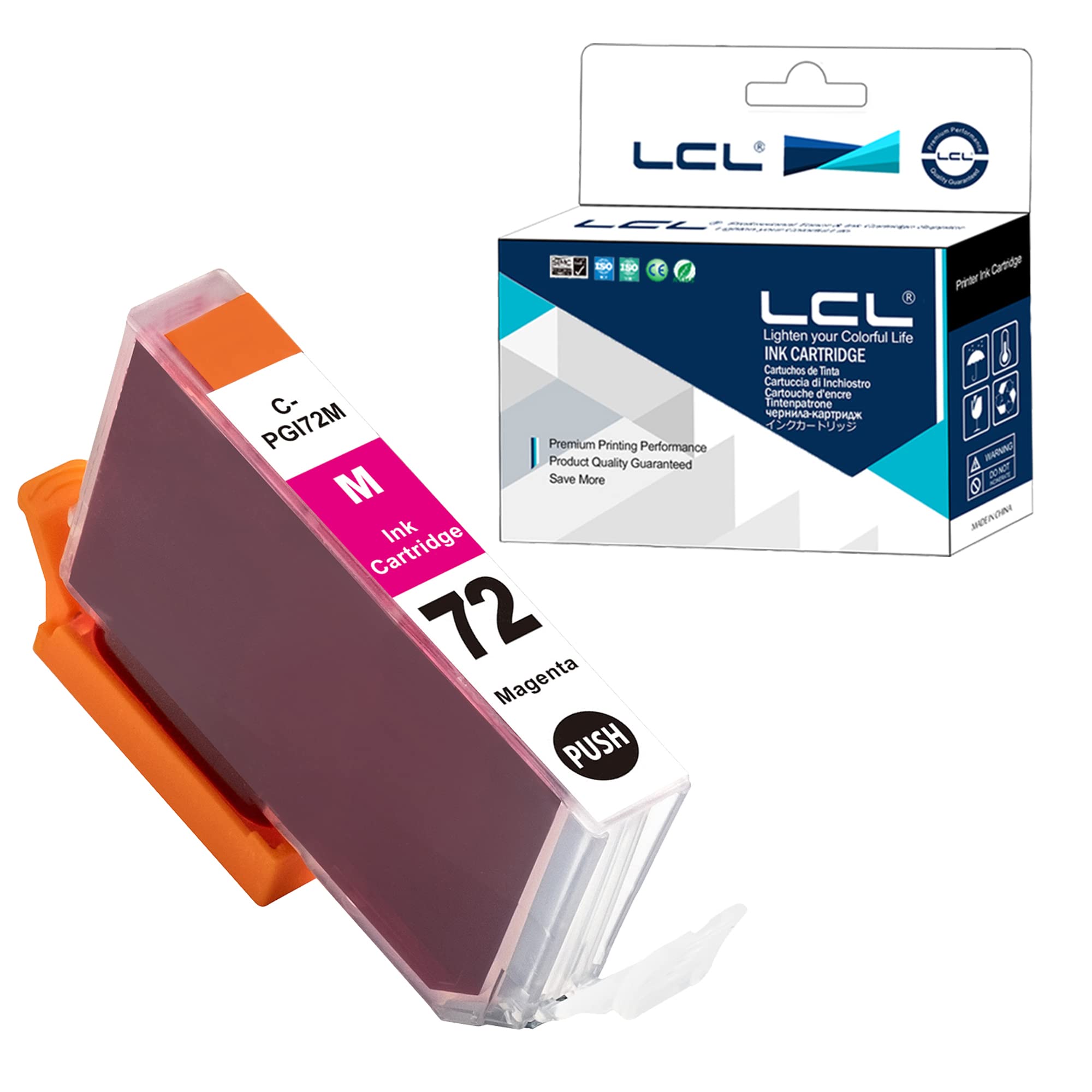 LCL PGI-72M Magenta Ink Cartridge Replacement for Canon 72 PGI-72 Replacement for Canon PIXMA Pro-10 PIXMA Pro-10s (1 Pack)