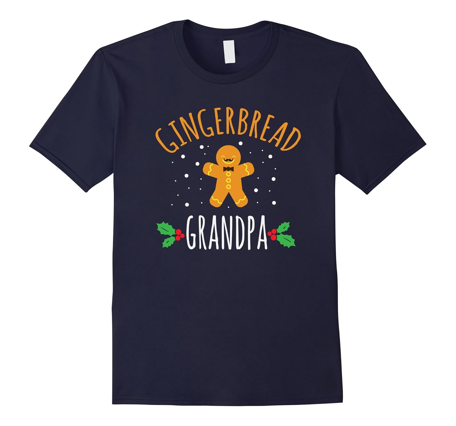 Gingerbread Grandpa Christmas Family Matching T-Shirt-Rose