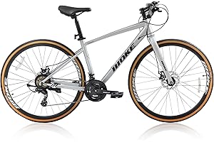 DEYGIA Hybrid Bike, 24-Speed 700C Wheel Hybrid Bicycle with Dual Disc Brakes, Trigger Shifting, Internal Wiring Frame, Lightweight City Commuter Bicycle for Men Women Adult, Multiple Colors