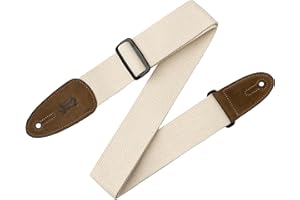 Levy's Leathers MC8-NAT 2" cotton guitar strap with suede ends and tri-glide adjustment. Adjustable to 58"; Natural