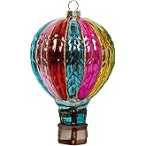2 Count Glass Hot Air Balloon Christmas Ornaments for Christmas Tree