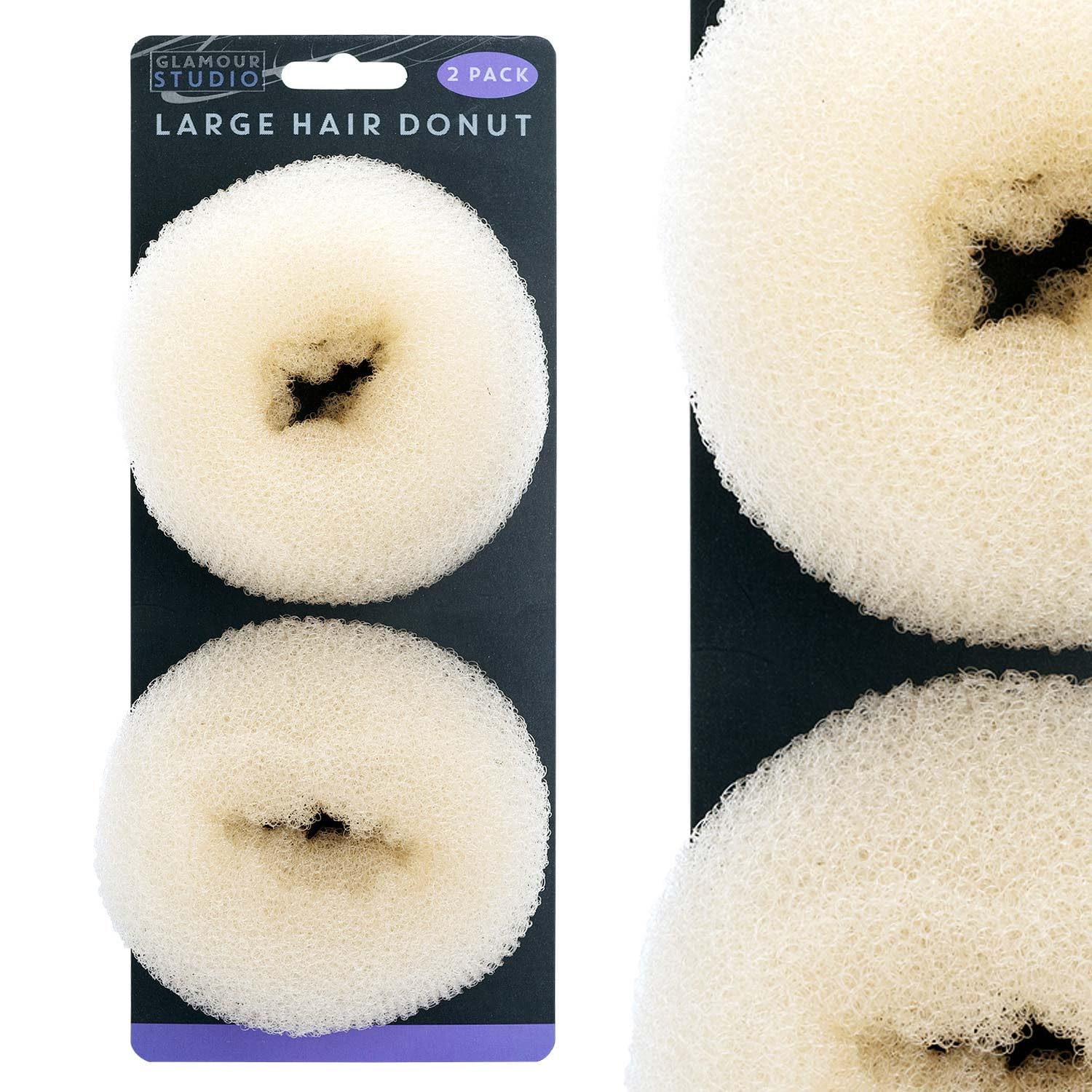 VFM - Large Cream Hair Donuts - Glamour Studio (2 Pack)